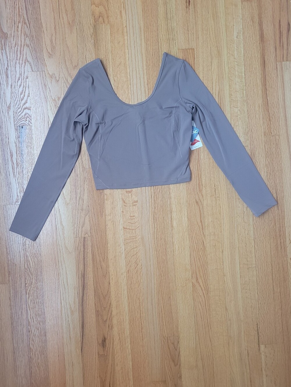 Long Sleeve Top in Taupe (Lycra&Nylon)